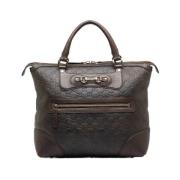 Pre-owned Leather totes Gucci Vintage , Brown , Dames