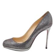 Pre-owned Fabric heels Christian Louboutin Pre-owned , Gray , Dames