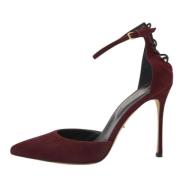 Pre-owned Suede sandals Gianvito Rossi Pre-owned , Red , Dames