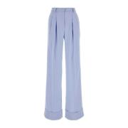 Poederblauwe Wijde Broek Andamane , Blue , Dames