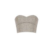 Gestreepte top Forte Forte , Gray , Dames