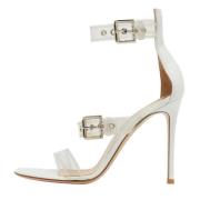 Pre-owned Leather sandals Gianvito Rossi Pre-owned , White , Dames