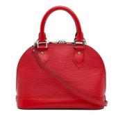 Pre-owned Leather handbags Louis Vuitton Vintage , Red , Dames