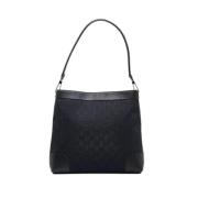 Pre-owned Leather shoulder-bags Gucci Vintage , Black , Dames