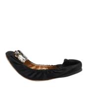 Pre-owned Suede flats Dolce & Gabbana Pre-owned , Black , Dames