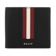 Trasai Zwarte Leren Portemonnee Bally , Black , Heren