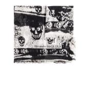 Sjaal met schedel motief Alexander McQueen , Black , Heren