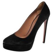 Pre-owned Suede heels Alaïa Pre-owned , Black , Dames