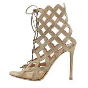 Pre-owned Mesh sandals Gianvito Rossi Pre-owned , Gray , Dames