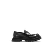 Leren loafers Alexander McQueen , Black , Dames