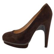 Pre-owned Suede heels Fendi Vintage , Brown , Dames