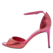 Pre-owned Leather sandals Casadei Pre-owned , Pink , Dames
