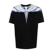Icon Wings Regular T-shirt Zwart Wit Marcelo Burlon , Black , Heren