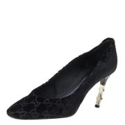 Pre-owned Velvet heels Gucci Vintage , Black , Dames