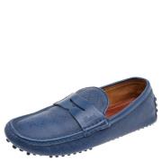 Pre-owned Leather flats Gucci Vintage , Blue , Dames