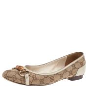 Pre-owned Canvas flats Gucci Vintage , Beige , Dames