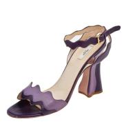 Pre-owned Leather sandals Prada Vintage , Purple , Dames