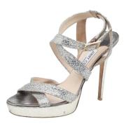 Pre-owned Fabric sandals Jimmy Choo Pre-owned , Yellow , Dames