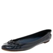 Pre-owned Leather flats Gucci Vintage , Blue , Dames