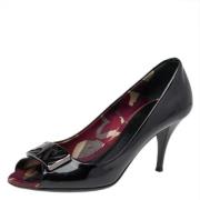 Pre-owned Leather heels Burberry Vintage , Black , Dames