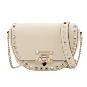 Pre-owned Leather handbags Valentino Vintage , Beige , Dames