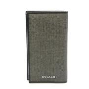 Pre-owned Leather wallets Bvlgari Vintage , Gray , Dames