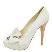 Pre-owned Leather heels Miu Miu Pre-owned , White , Dames