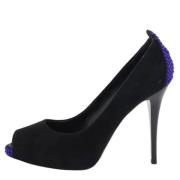 Pre-owned Suede heels Giuseppe Zanotti Pre-owned , Black , Dames