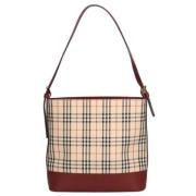 Pre-owned Canvas shoulder-bags Burberry Vintage , Beige , Dames