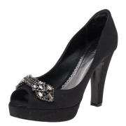 Pre-owned Satin heels Armani Pre-owned , Black , Dames