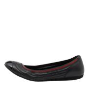 Pre-owned Leather flats Gucci Vintage , Black , Dames