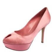Pre-owned Satin heels Sergio Rossi Pre-owned , Pink , Dames