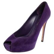 Pre-owned Suede heels Gianvito Rossi Pre-owned , Purple , Dames