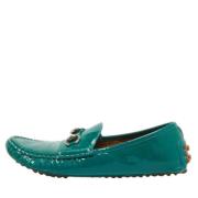 Pre-owned Leather flats Gucci Vintage , Green , Dames