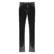 Zwarte Katoenen Fluwelen Jeans voor Mannen Dsquared2 , Black , Heren