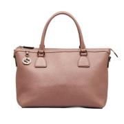 Pre-owned Leather handbags Gucci Vintage , Pink , Dames