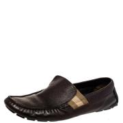 Pre-owned Leather flats Gucci Vintage , Brown , Dames