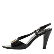 Pre-owned Leather sandals Gucci Vintage , Black , Dames