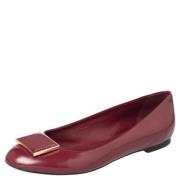 Pre-owned Leather flats Louis Vuitton Vintage , Red , Dames