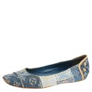 Pre-owned Denim flats Louis Vuitton Vintage , Blue , Dames