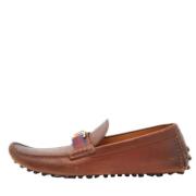 Pre-owned Leather flats Louis Vuitton Vintage , Brown , Dames