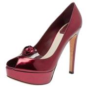 Pre-owned Leather heels Dior Vintage , Red , Dames