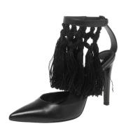 Pre-owned Leather sandals Aquazzura Pre-owned , Black , Dames
