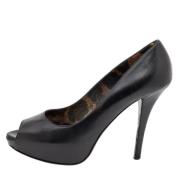 Pre-owned Leather heels Dolce & Gabbana Pre-owned , Black , Dames