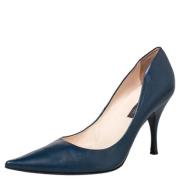 Pre-owned Leather heels Sergio Rossi Pre-owned , Blue , Dames