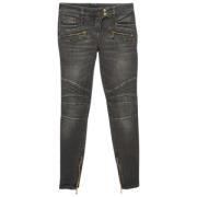 Pre-owned Denim jeans Balmain Pre-owned , Gray , Dames