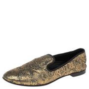 Pre-owned Suede flats Giuseppe Zanotti Pre-owned , Yellow , Dames