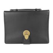 Pre-owned Leather clutches Gucci Vintage , Black , Dames