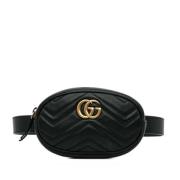 Pre-owned Leather shoulder-bags Gucci Vintage , Black , Dames