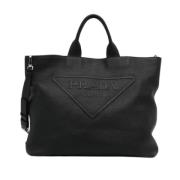 Pre-owned Leather handbags Prada Vintage , Black , Dames